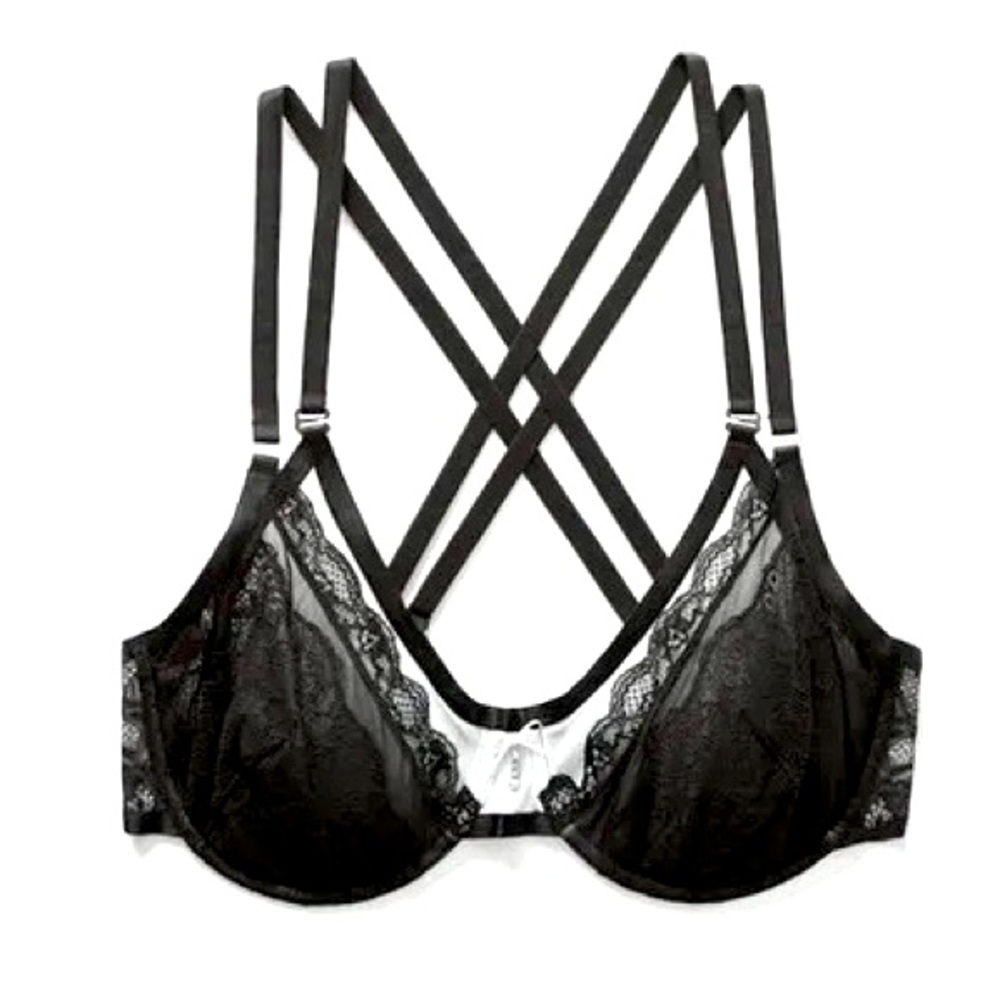 Ashley Graham Black Lace Bra